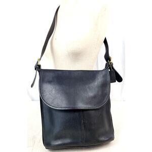Vintage Coach Whitney 4115 Black Leather Shoulder Bag USA 1997
